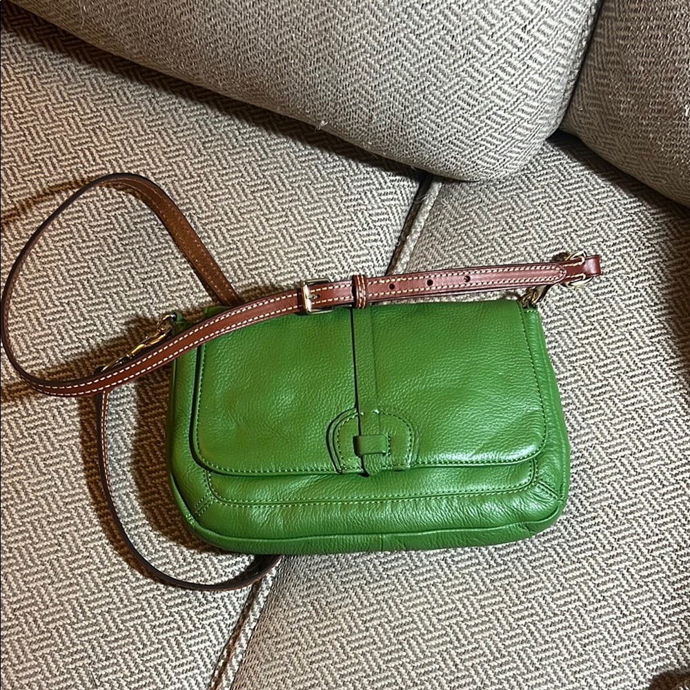 Green Leather Crossbody Bag